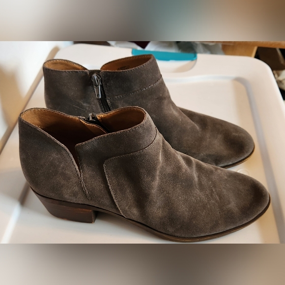 Lucky Brand Grey Suede Booties - Picture 6 of 14